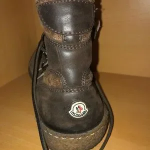 Moncler | Shoes | Moncler Boots Chocolate Leather And Fur 